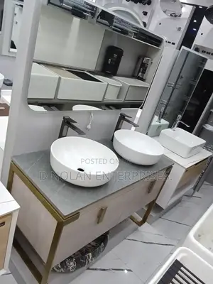 Master Cabinet With Round White Basin