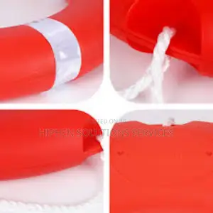Durable Orange Life Ring With Rope And Reflective Tape