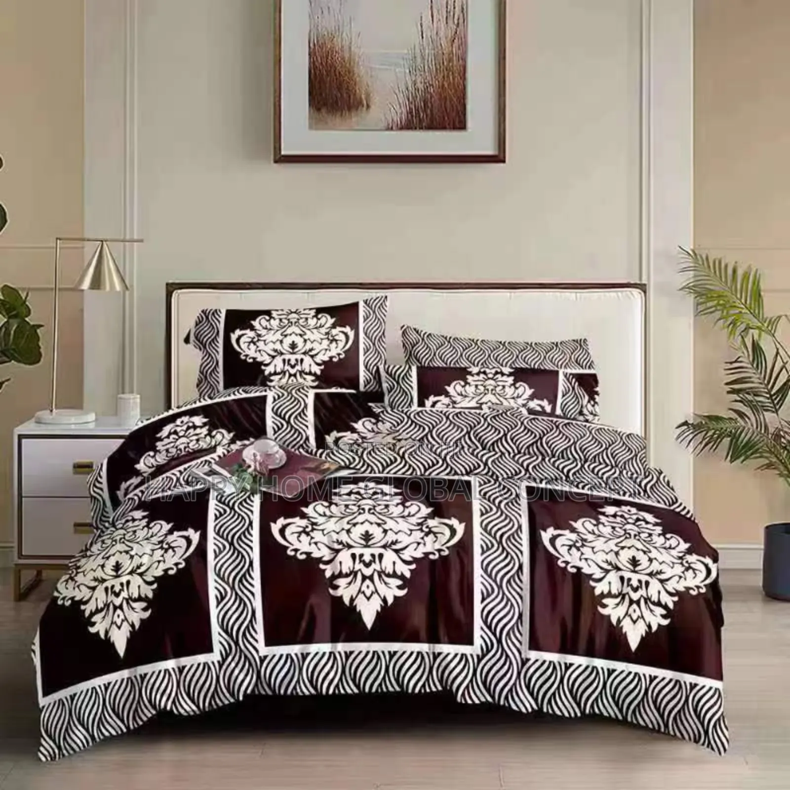 6 by 7 Bedspread With 4 Pillowcases and Duvet