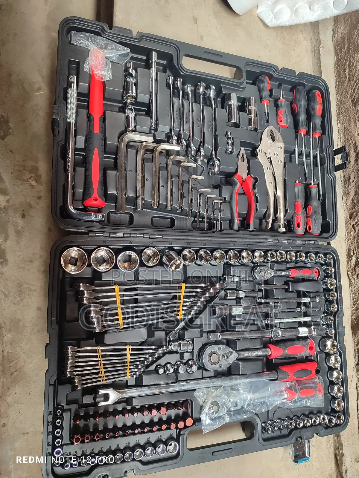 150ps 1⁄2, 3⁄8 1⁄4 Drive Socket Set Wit Combinations Spanner