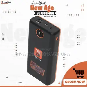 New Age 30000mah Power Bank Type-C Input Output