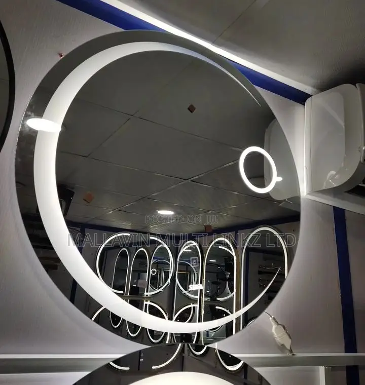 Crescent Moon Round Led Mirrors