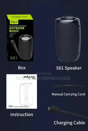 Zealot S61 Portable Bluetooth Speaker - 20W - Black