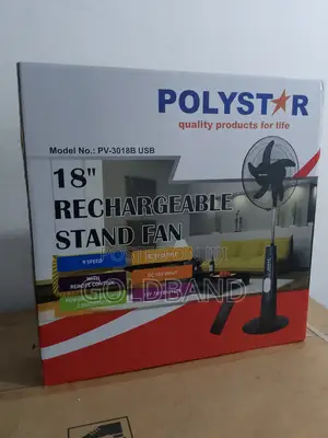 Very Affordable 18" Polystar Rechargeable Stand Fan PV3018B
