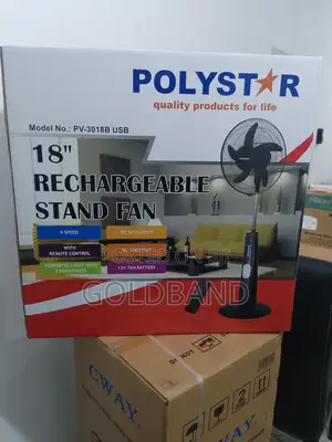 18" Polystar Rechargeable Stand Fan ( PPV3018B)