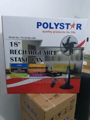 Fast Selling18" PV3018B Poly Star Rechargeable Stand Fan