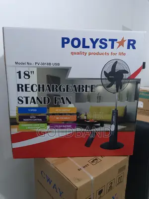 Multifunctional 18" PV3018B Polystar Rechargeable Stand Fan