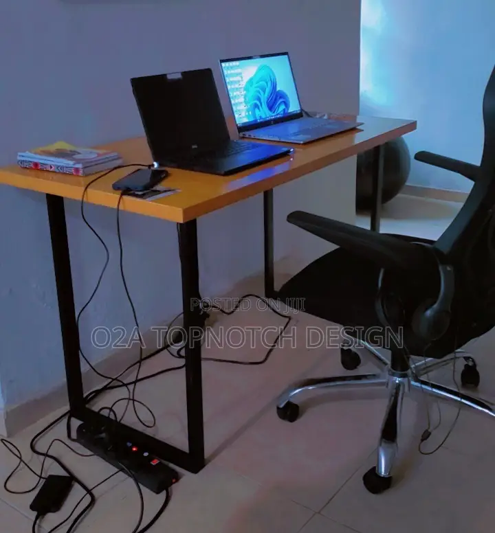 Desk Home Office Table With Metal Legs.