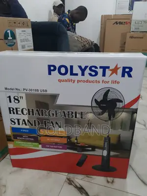 New-in Poly Star18" PV3018B Rechargeable Stand Fan