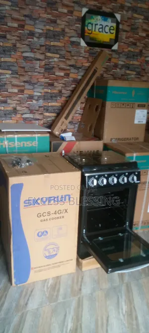 Original Skyrun 50/50 4 Burners Gas Cooker+Oven -GCS-4gix
