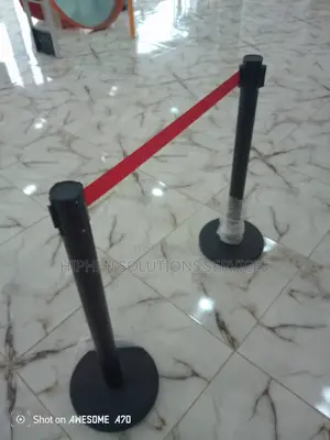 2 Crowd Control Stanchions Stand Queue Line Post