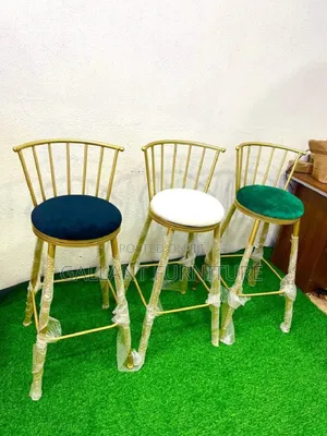 High Quality Bar Stools Iron Gold Legs and Back