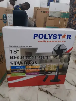 Best Original 18" PV3018B Poly Star Rechargeable Stand Fan
