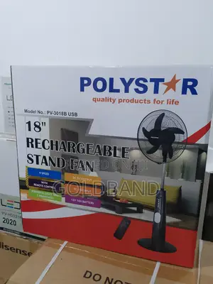 New Original Poly Star Rechargeable Stand Fan (18" PV3018B)