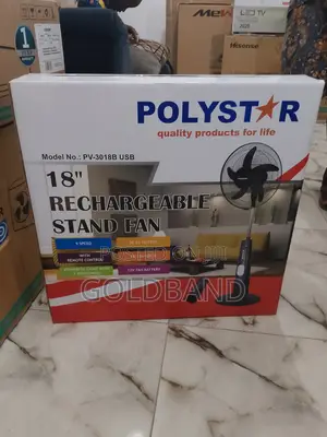 Top Pick Poly Star Rechargeable Stand Fan (18" PV3018B)