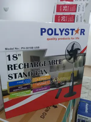 Best Quality Polystar Rechargeable Stand Fan (18" PV3018B)
