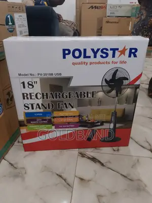 Best Quality Polystar Rechargeable Stand Fan (18" PV3018B)