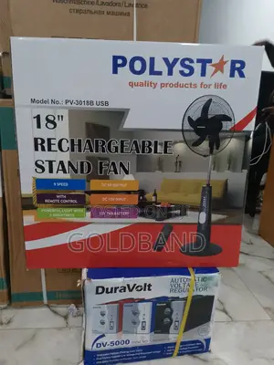 Responsive 18" Polystar Rechargeable Stand Fan (PV3018B)
