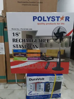 New-in-Stock Polystar Rechargeable Fan (18" PV3018B)