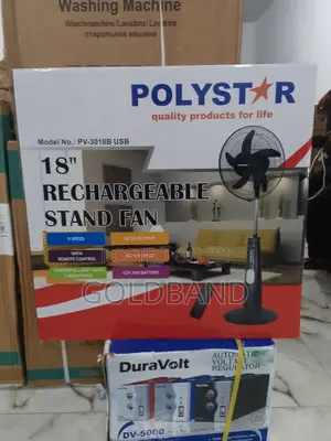 Very Clean Poly Star 18" (PV3018B)Rechargeable Stand Fan