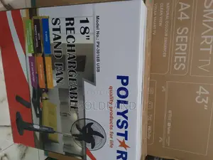 Avaliable18" Poly Star Rechargeable Stand Fan (PV3018B)