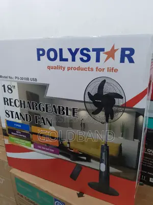 Extremely Clean Polystar 18" (PV3018B) Rechargeable Fan