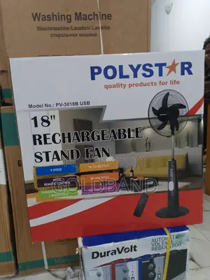 Quality 18" Poly Star Rechargeable Fan (PV3018B)