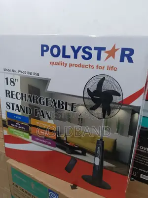 Quality 18" Poly Star Rechargeable Fan (PV3018B)