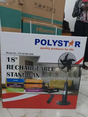 Very Good Polystar Rechargeable Fan "18inches PV3018B"