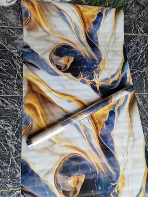 Blue and Gold Self Adhesive Marble Stickers