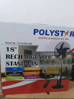 Trending Poly Star Rechargeable Fan (18inches PV3018B)
