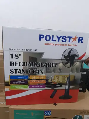 Mind-Blowing 18" 3018B Poly Star Rechargeable Stand Fan