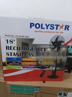 An Excellent Rechargeable Stand Fan (POLYSTAR 18" PV3018B)