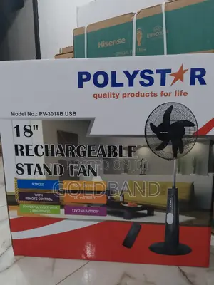 Brand New 28" Poly Star Rechargeable Stand Fan (PV3018B)