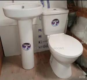White WC Set With Washing Hand Basin [Water Closet]