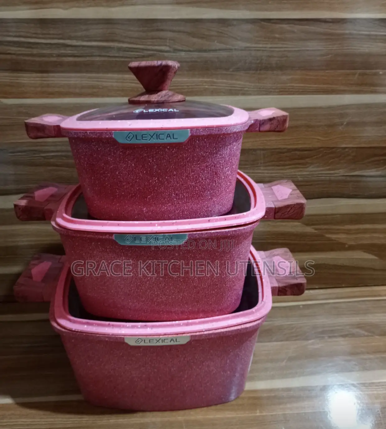 Lexical Casserole Set of 6 Pieces Granite Cookware