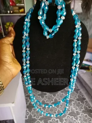 Men's Ceremonial 2 Layers Beads With Bracelets 202 - Blue