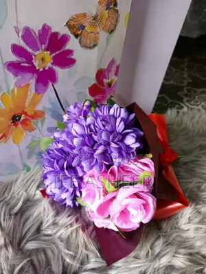 A Beautiful Scented Flower Bouquet - Purple Pimk