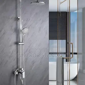 Standing Shower Black and Silver Toilet Mixer Hot and Cold