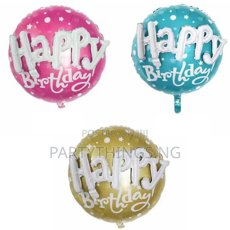 Happy Birthday Foil Balloons 3D