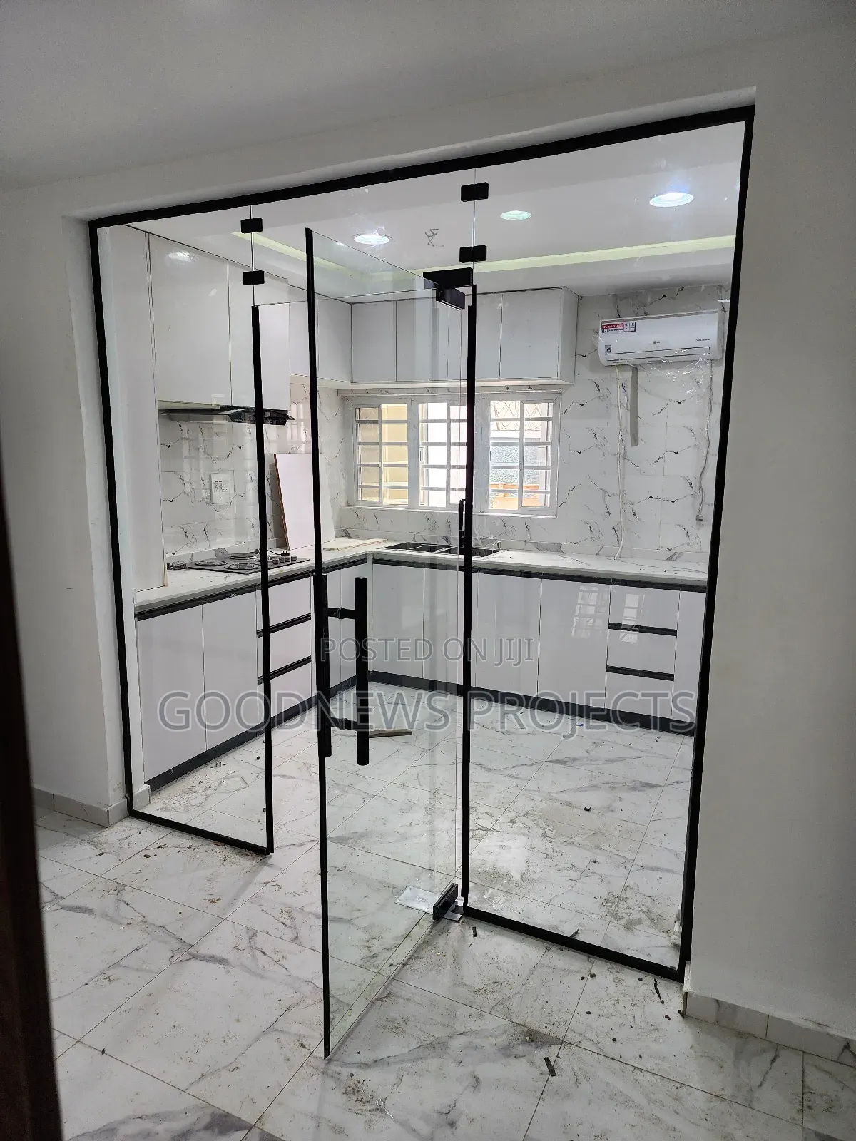 Kitchen Glass Door With Fixed