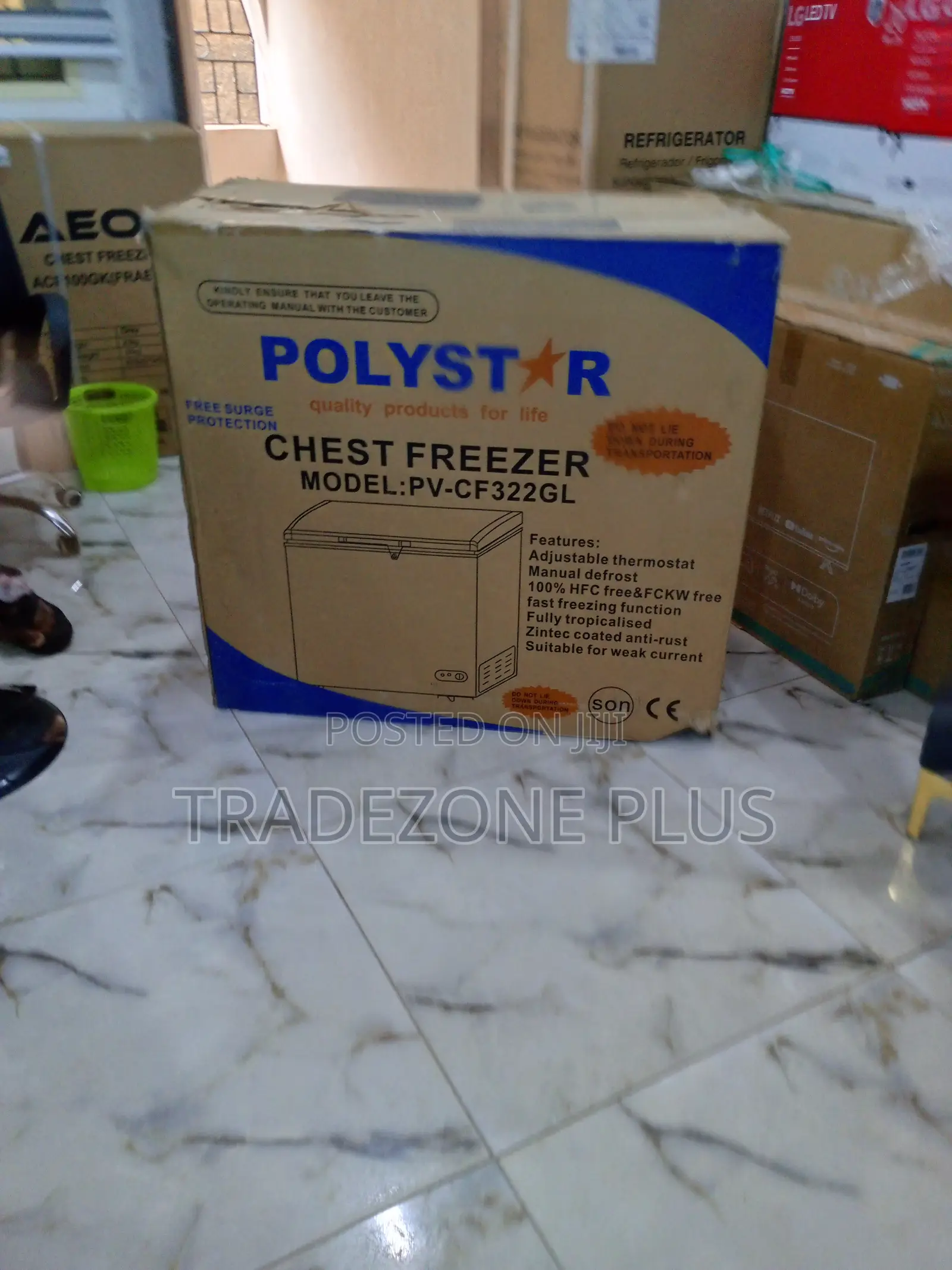 Glass Sliding Polystar 200ltr Chest Freezer