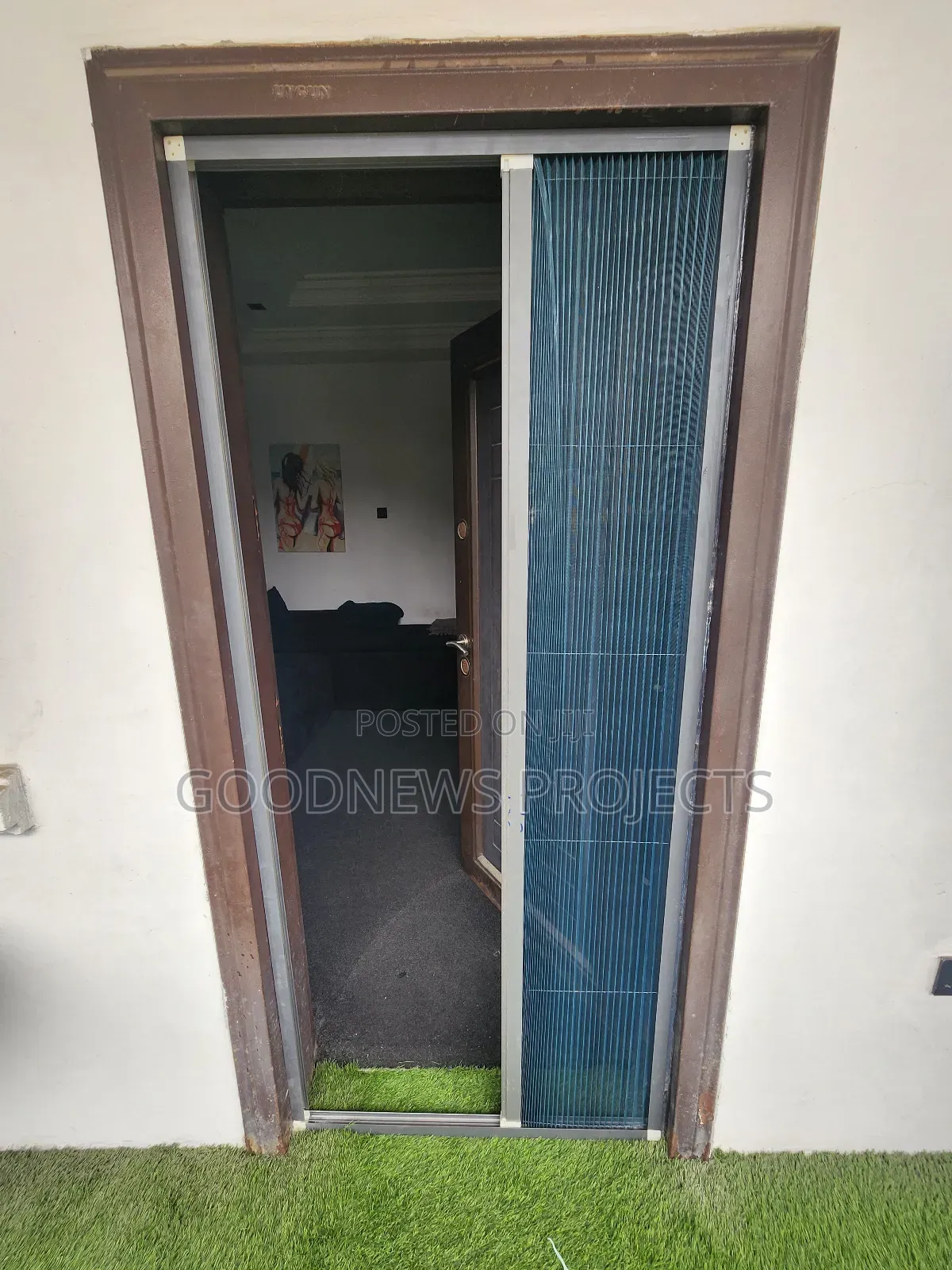 Grey Foldable Door Net