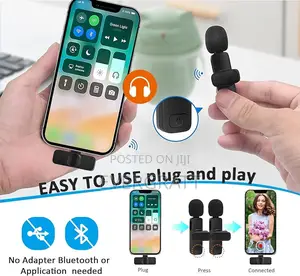 Professional Wireless Lavalier Microphone for iPhone Podcast