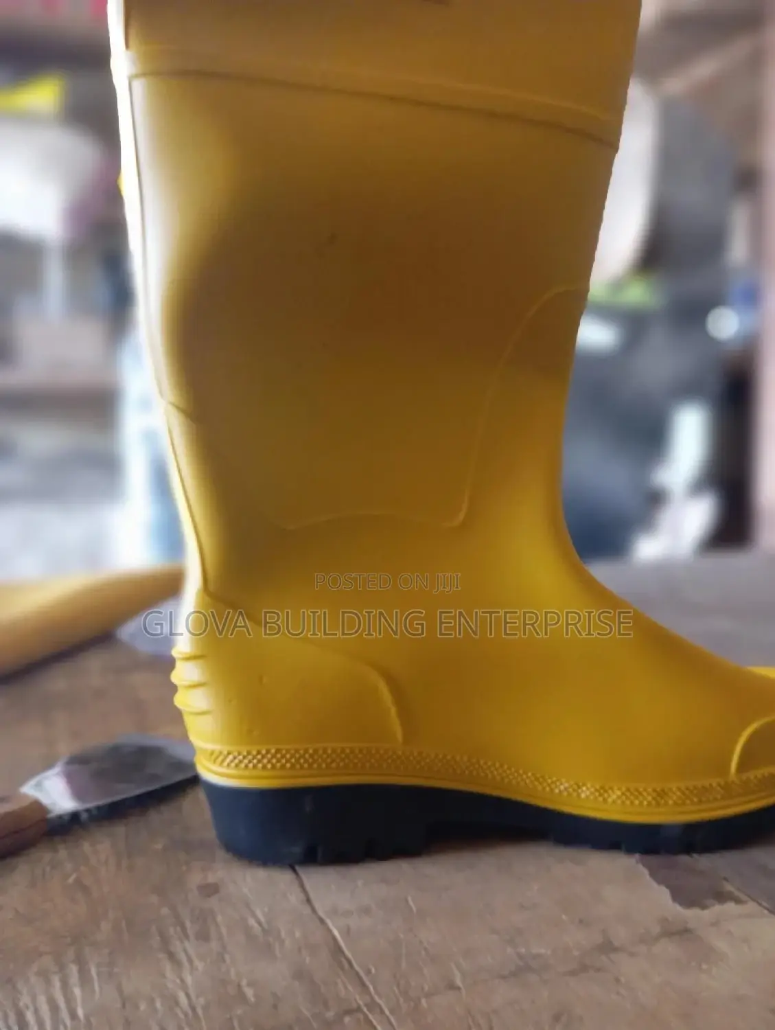 Yellow Safety Rain Boots