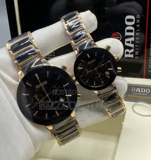 Original RADO Chronograph Gold Mix Black Chain Watch