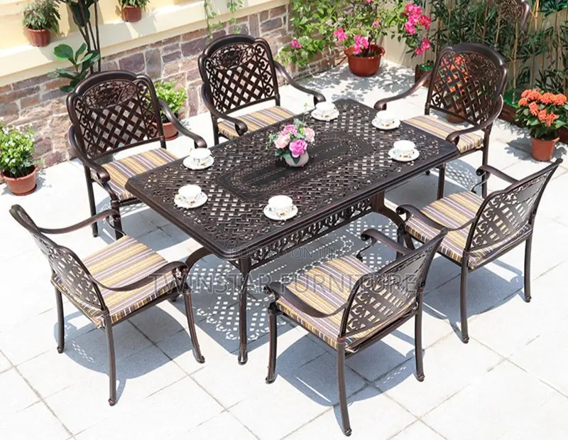 New Modern Outdoor 6 Seaters Dinning Set