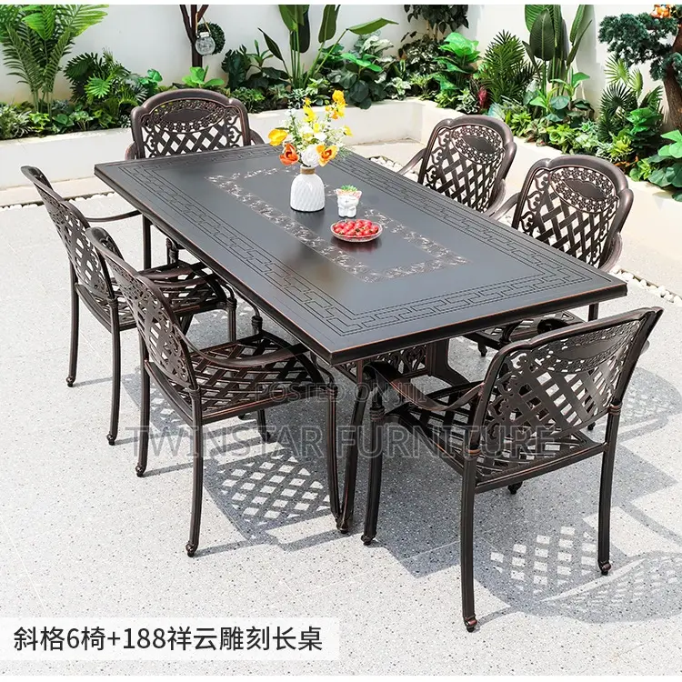 New Modern Outdoor 6 Seaters Dinning Set