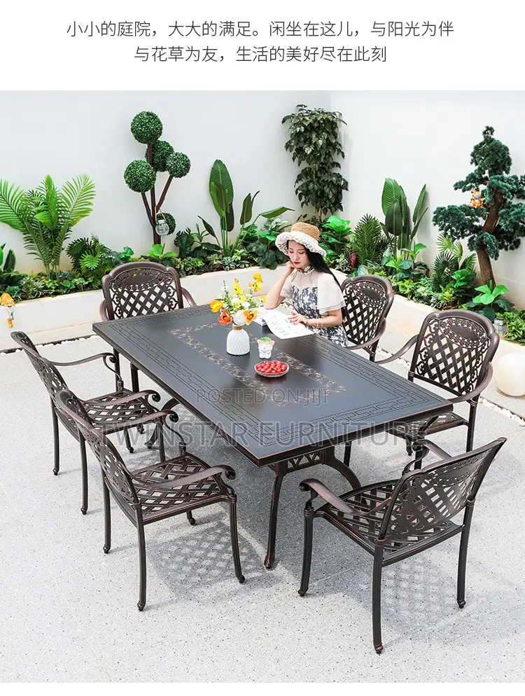 New Modern Outdoor 6 Seaters Dinning Set