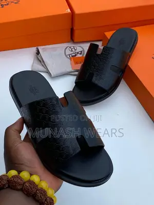 Hermes Leather Slipers